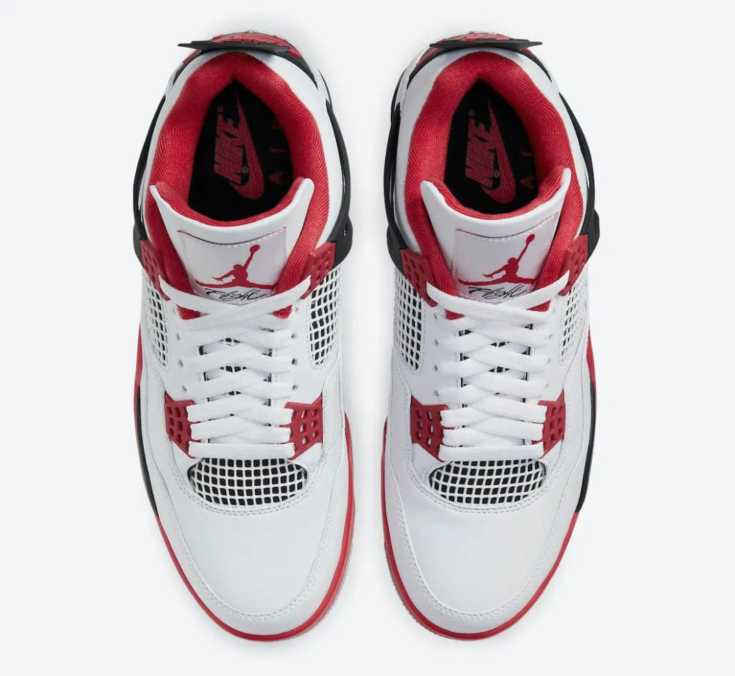 Sea Aqua Jordan 4 Retro Fire Red 2020 (GS)