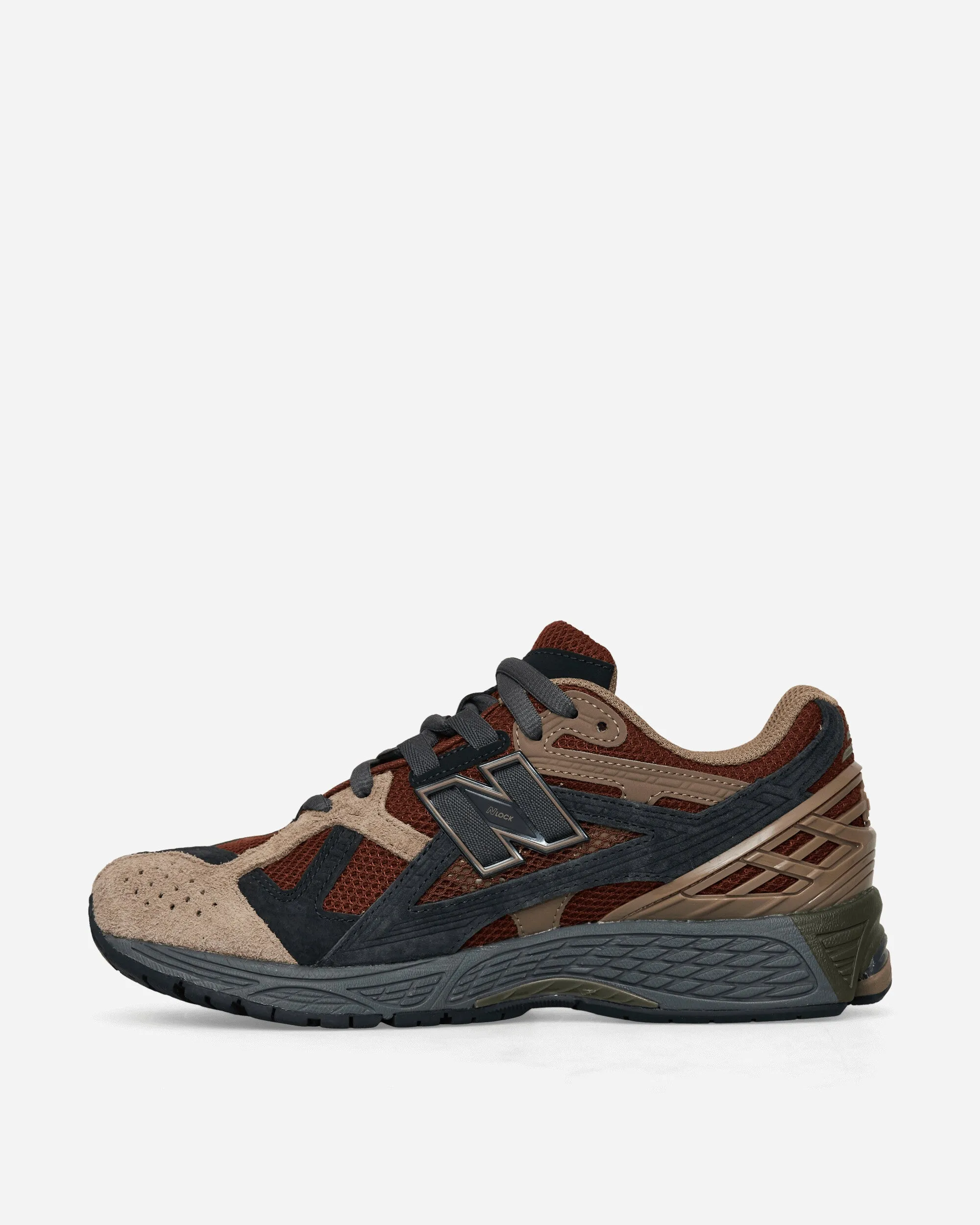 1906 Utility Sneakers Dark Brown Breathable mesh Gloss Finish