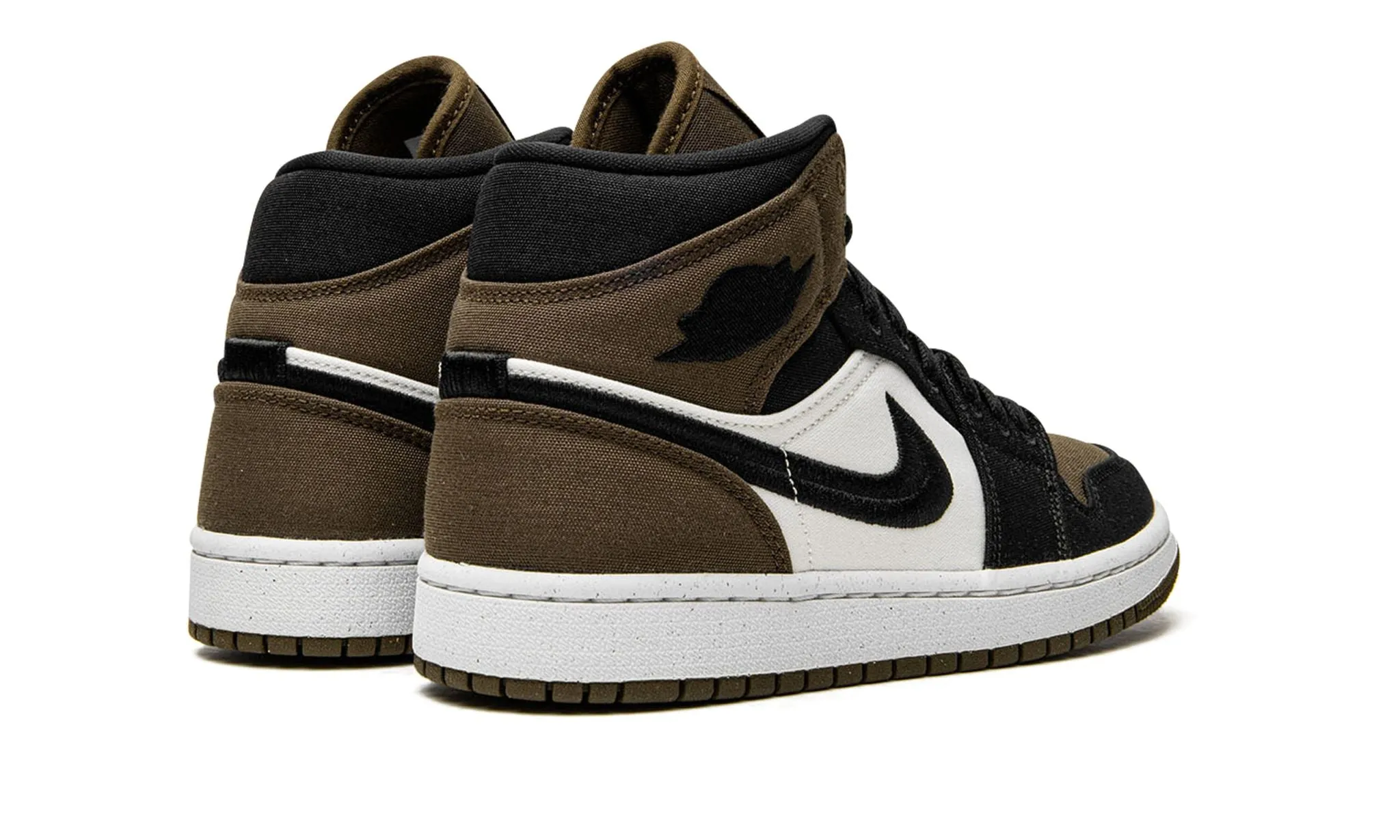 Wmns Air Jordan 1 Mid SE Olive Toe Cushioned Upper Stand All Day