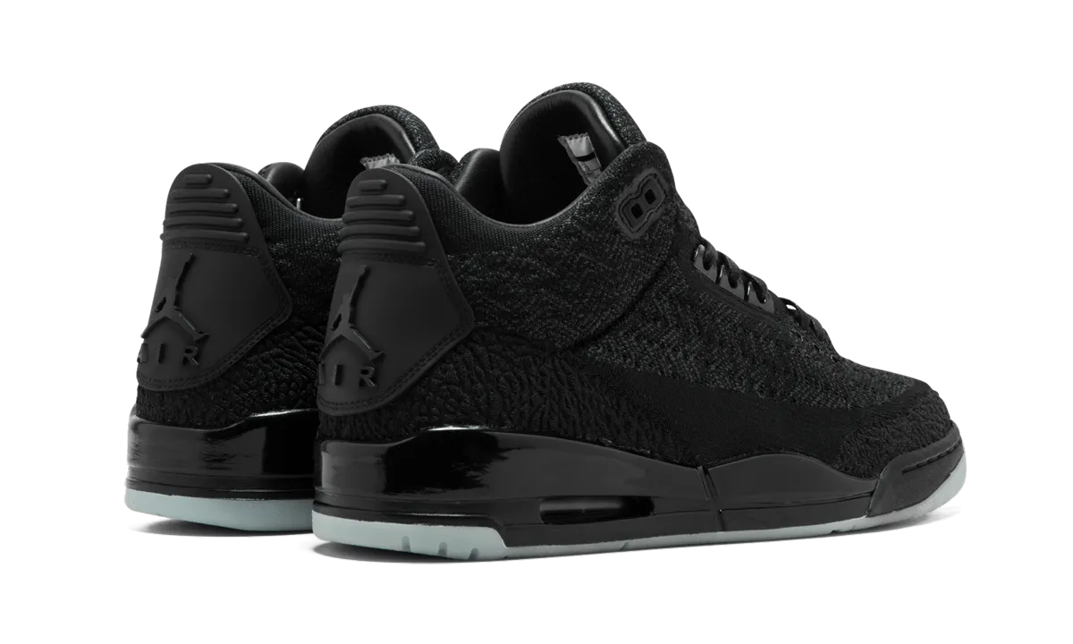 Air Jordan 3 Retro Flyknit "Black Cat" Comfortable Fitment Functional Look