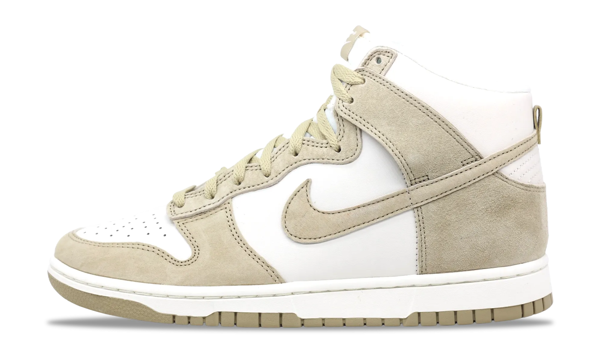 Nike Dunk High Tan Suede White Evening Pace