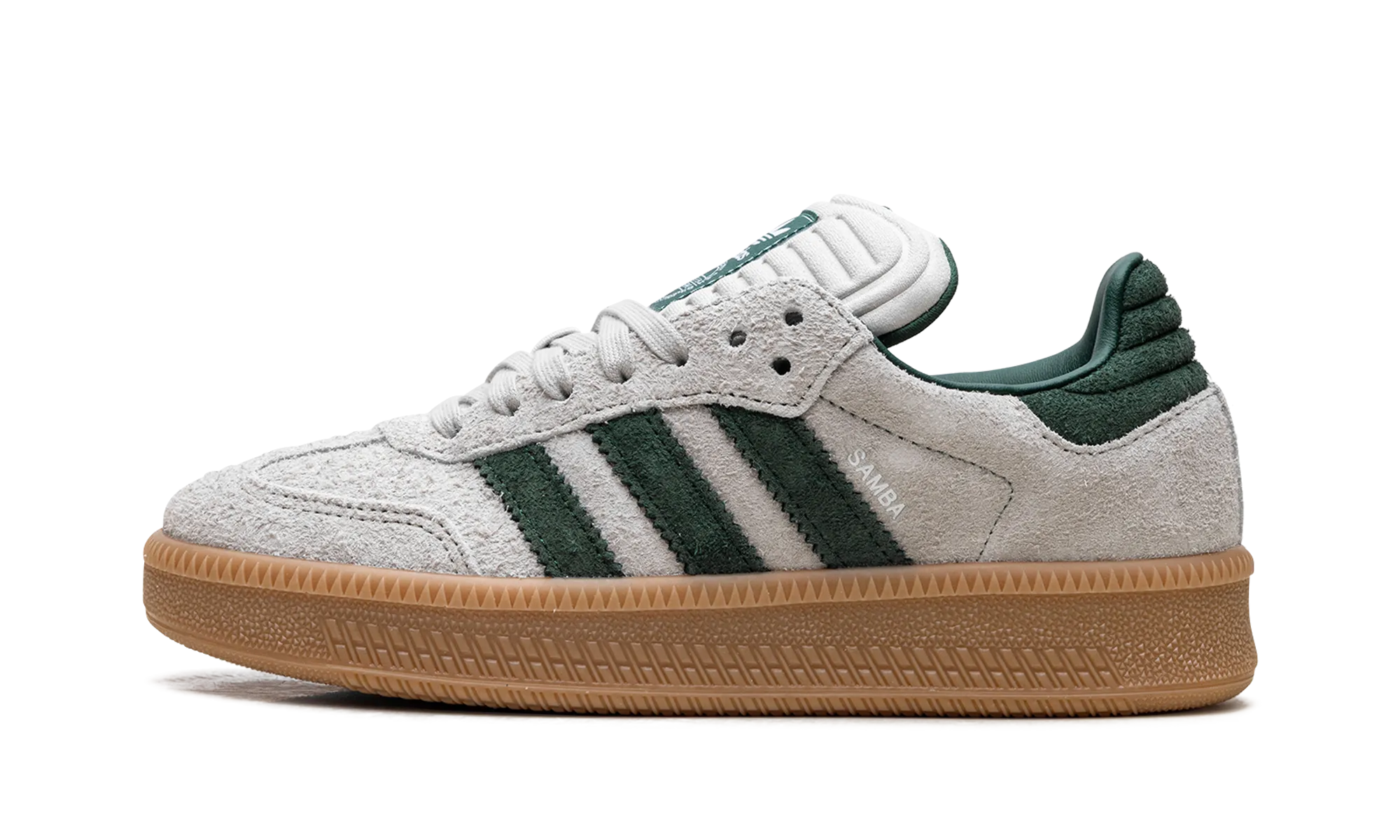 Samba XLG "Putty Grey Collegiate Green" Silver Glow Out And About