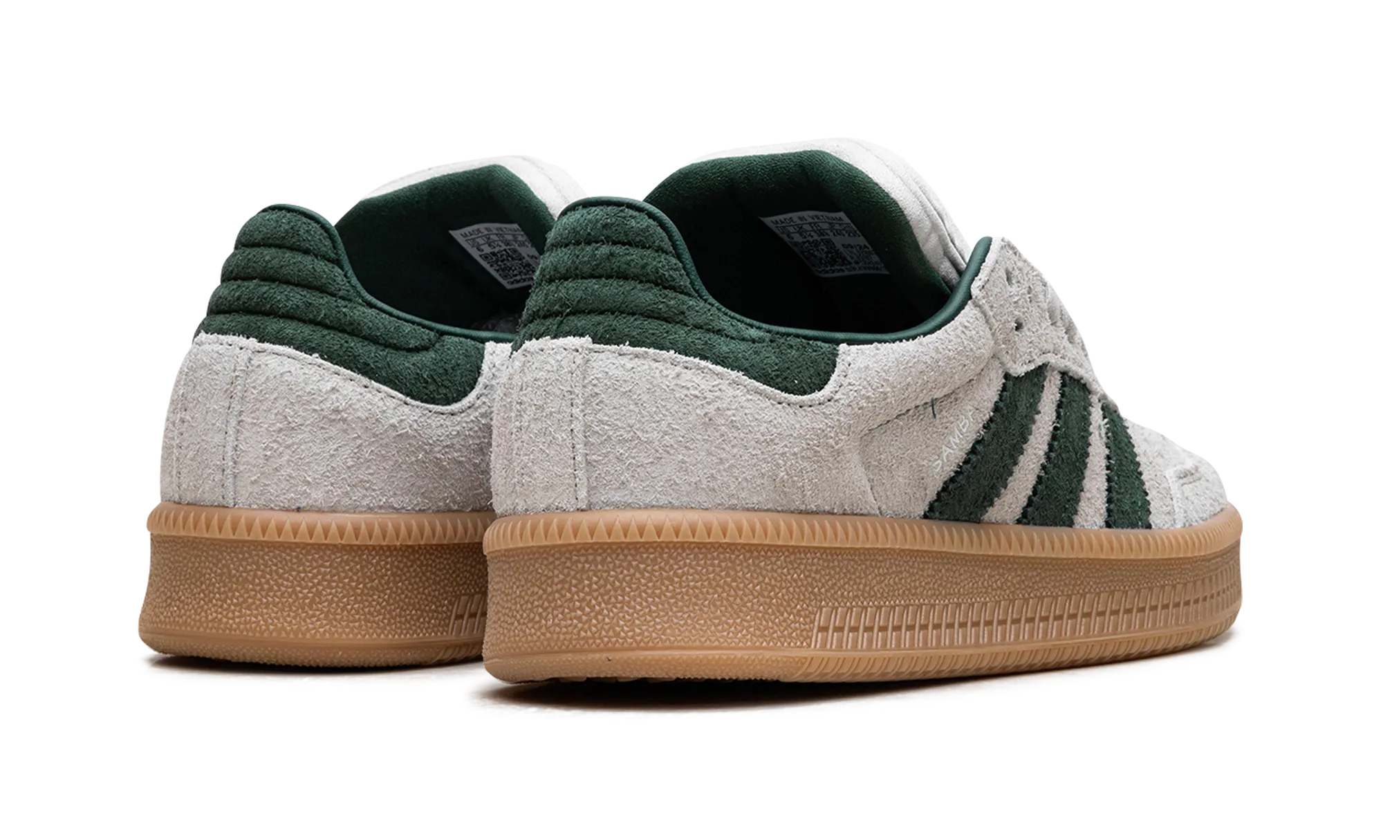 Samba XLG "Putty Grey Collegiate Green" Comfortable Fit Socks Sneakers style