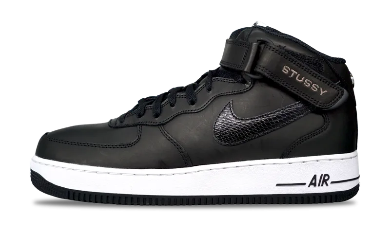Jogging Ease Grip Ready nike Air Force 1 Mid x Stussy Black Snakeskin 2022 (DJ7840-001) Size 5-14
