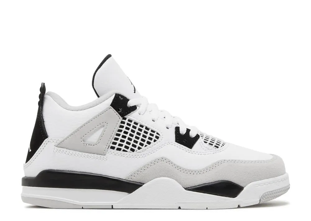 Air Jordan 4 Military Black (PS) Neon Bright