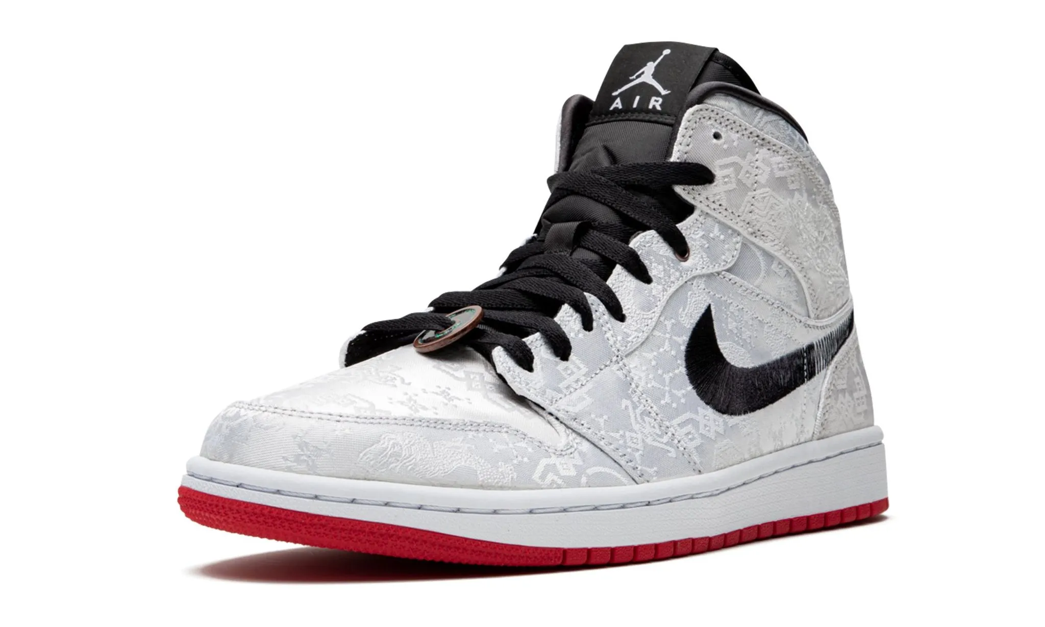 Air Jordan 1 Mid Fearless Edison Chen Clot Silk Dawn Jog Versatile Wear