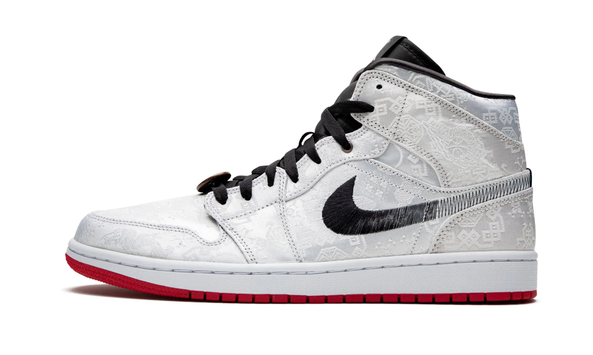 Walk Around Sidewalk Walk Air Jordan 1 Mid Fearless Edison Chen Clot Silk