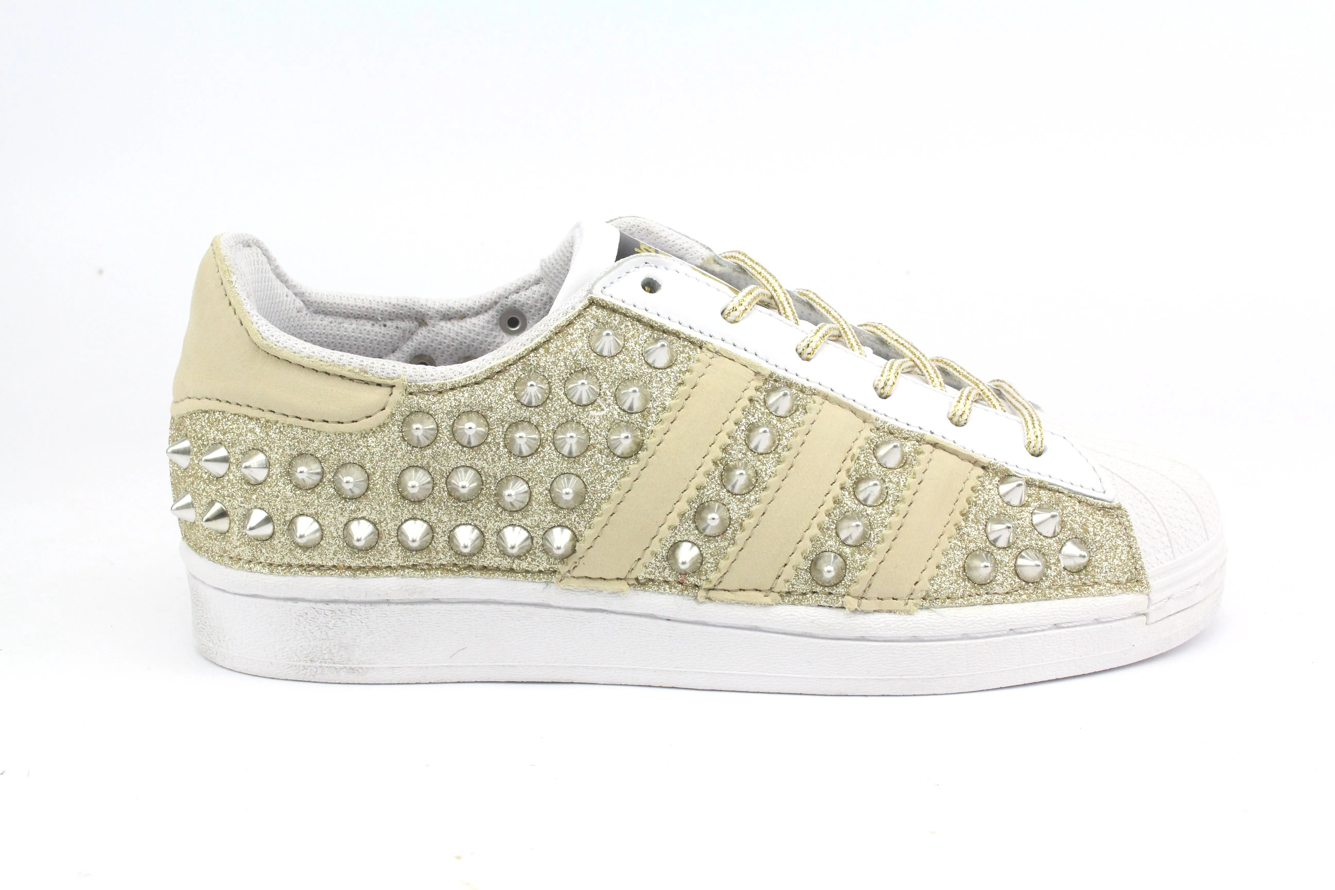 Run Errands Flexible Arch Adidas Superstar Glitter Crema & borchie