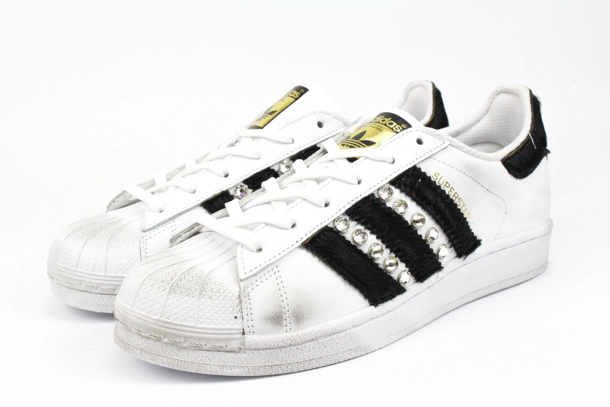 Adidas Superstar Cavallino Nero & Strass Moon Jog Hybrid Look