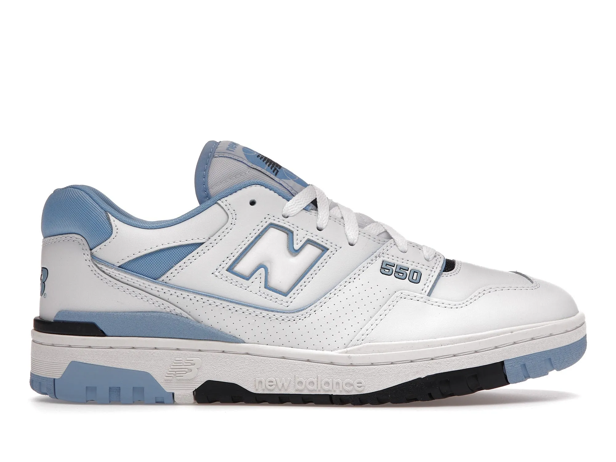 New Balance 550 UNC White University Blue Metal Edge