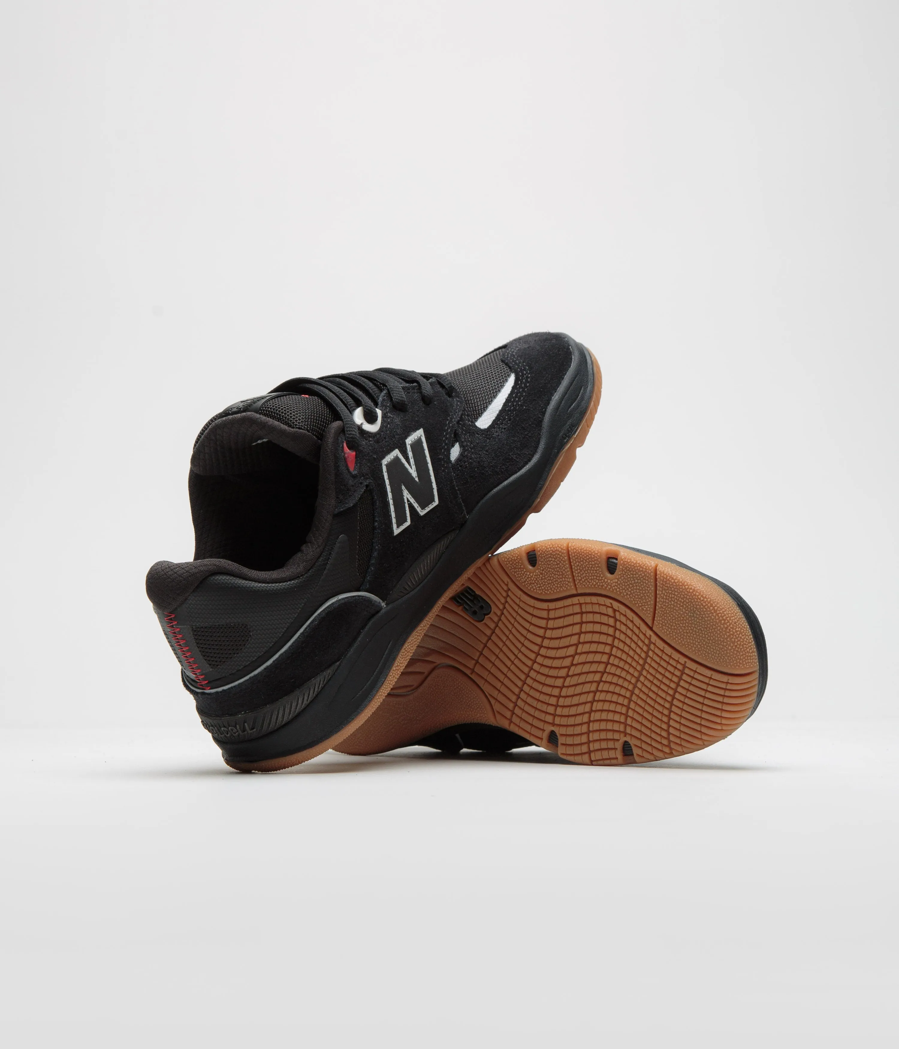 New Balance Numeric 1010 Tiago Lemos Shoes - Black / Black / Gum Natural-Move Anti Bacterial Stride Easy