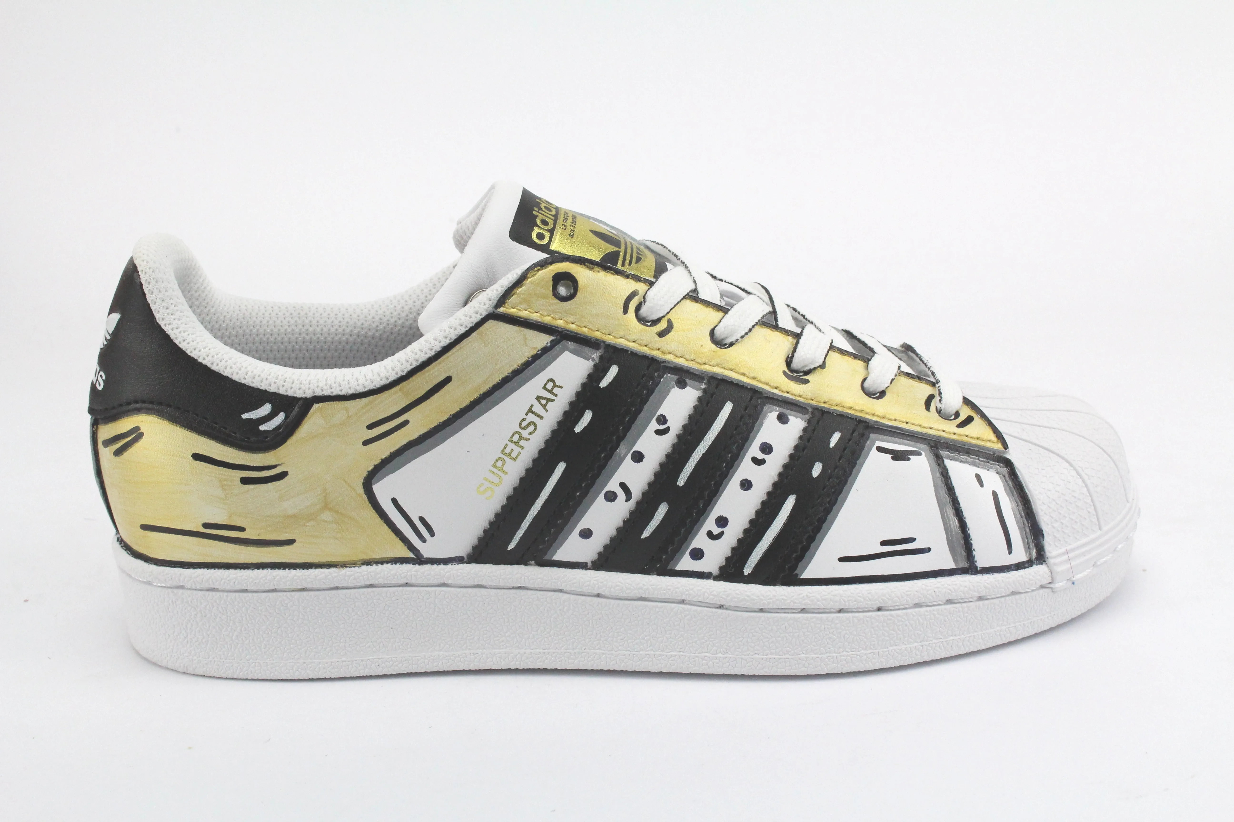 Medit Cool Adidas Superstar Cartoon Gold e lacci cartoon