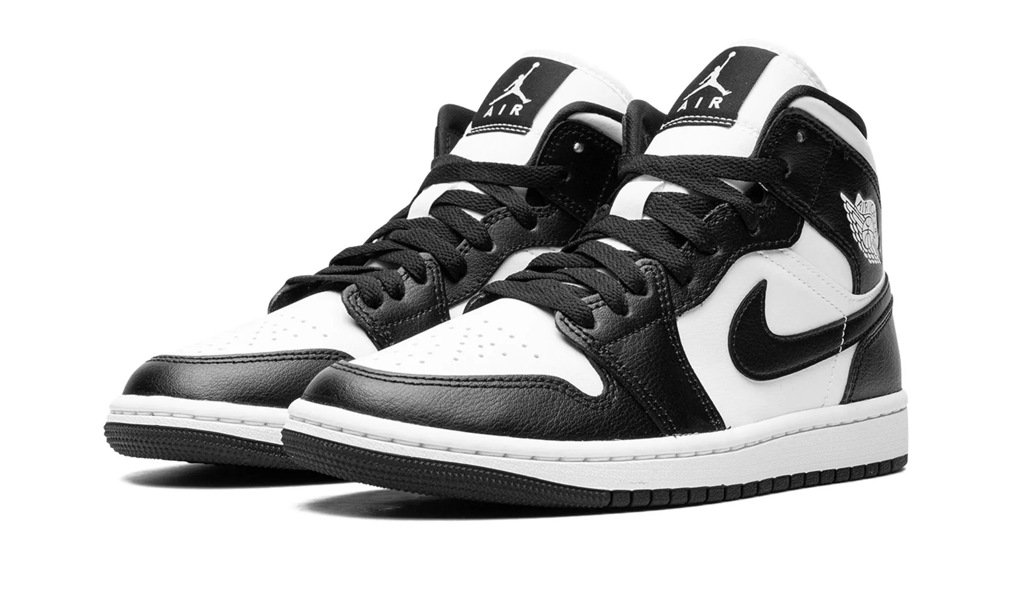 Wmns Air Jordan 1 Mid 'Panda' Slip Resistant Outsole Stream Step