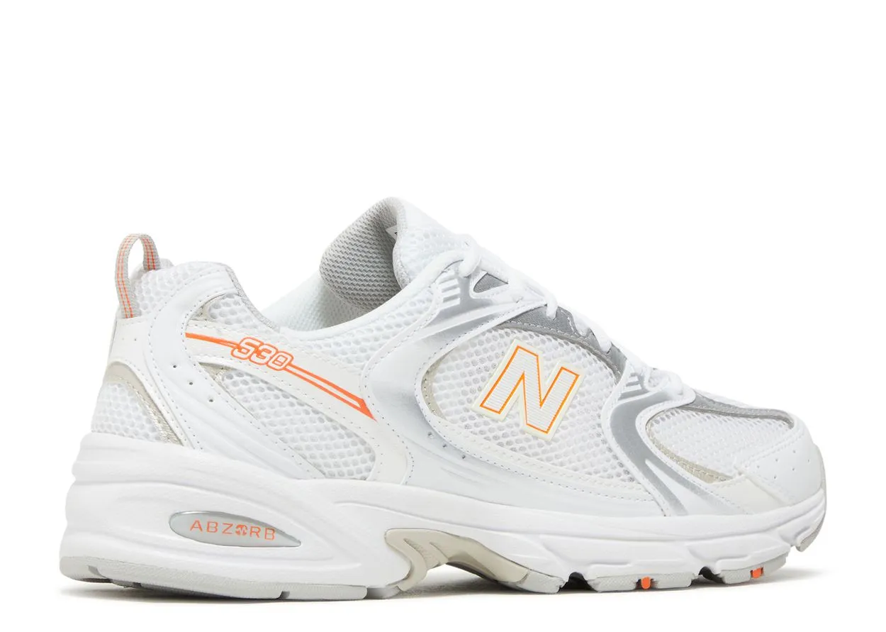 New Balance 530 White Silver Retro Orange Motion Balance