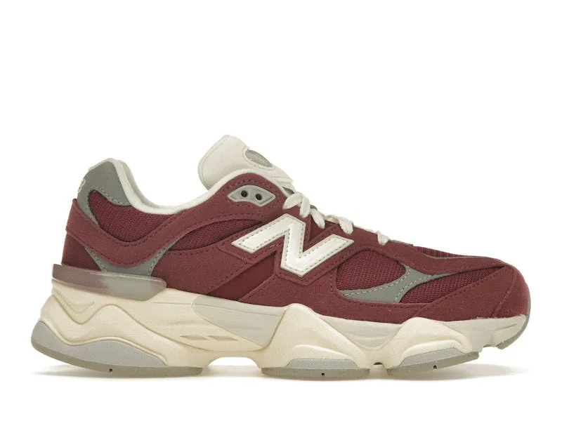 New Balance 9060 Washed Burgundy Rubber Outsole Dad Style