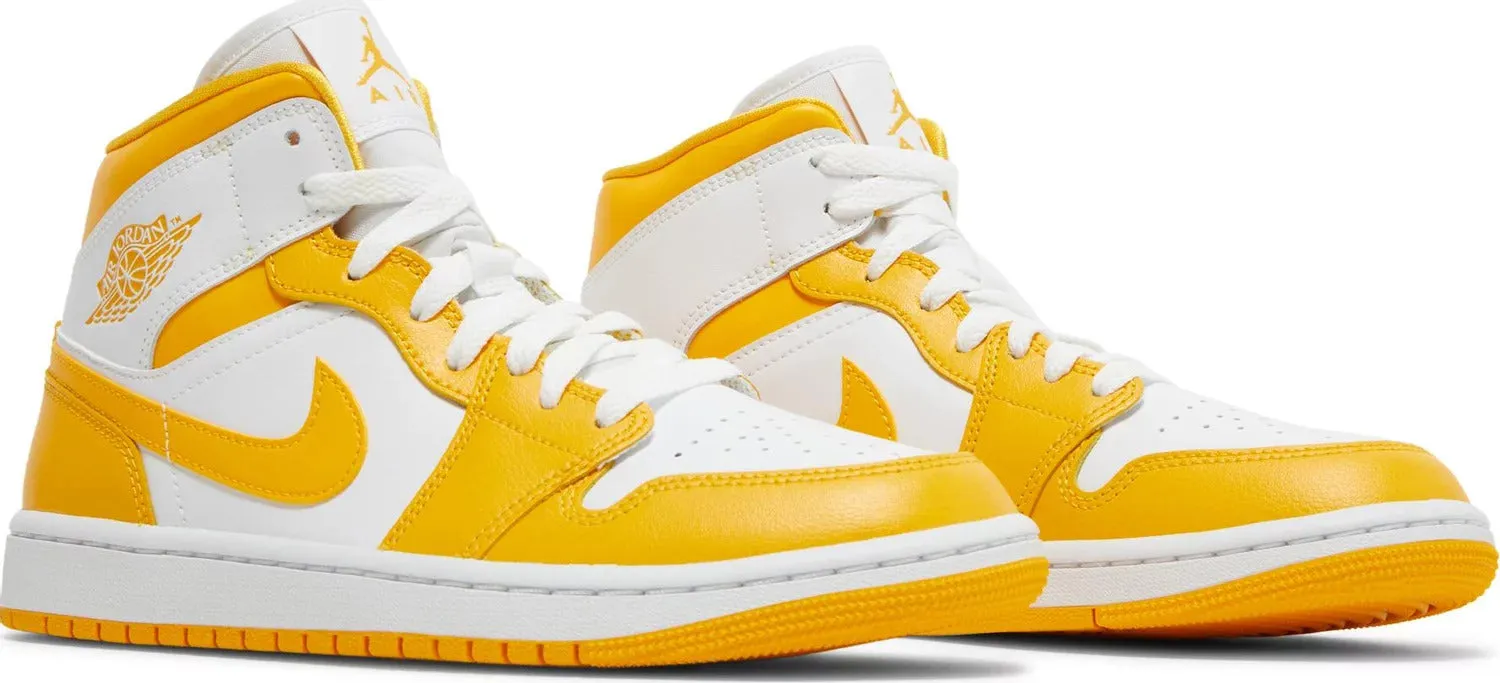 Weekend Escape Nike Jordan 1 Mid White University Gold (W) (BQ6472-117) Women's Size 6-12