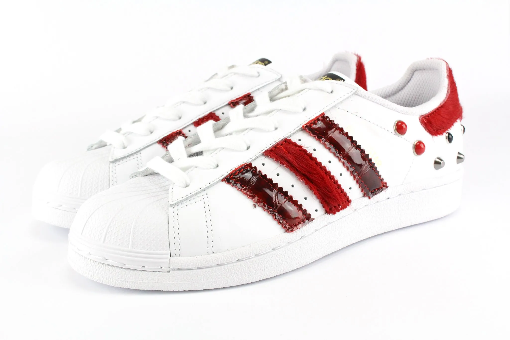 Work Friendly Adidas Superstar Cavallino Rosso Cocco & Borchie