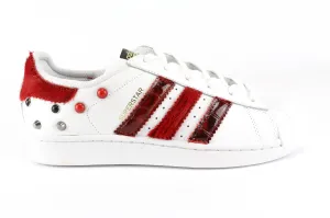 Flat Comfort Adidas Superstar Cavallino Rosso Cocco & Borchie