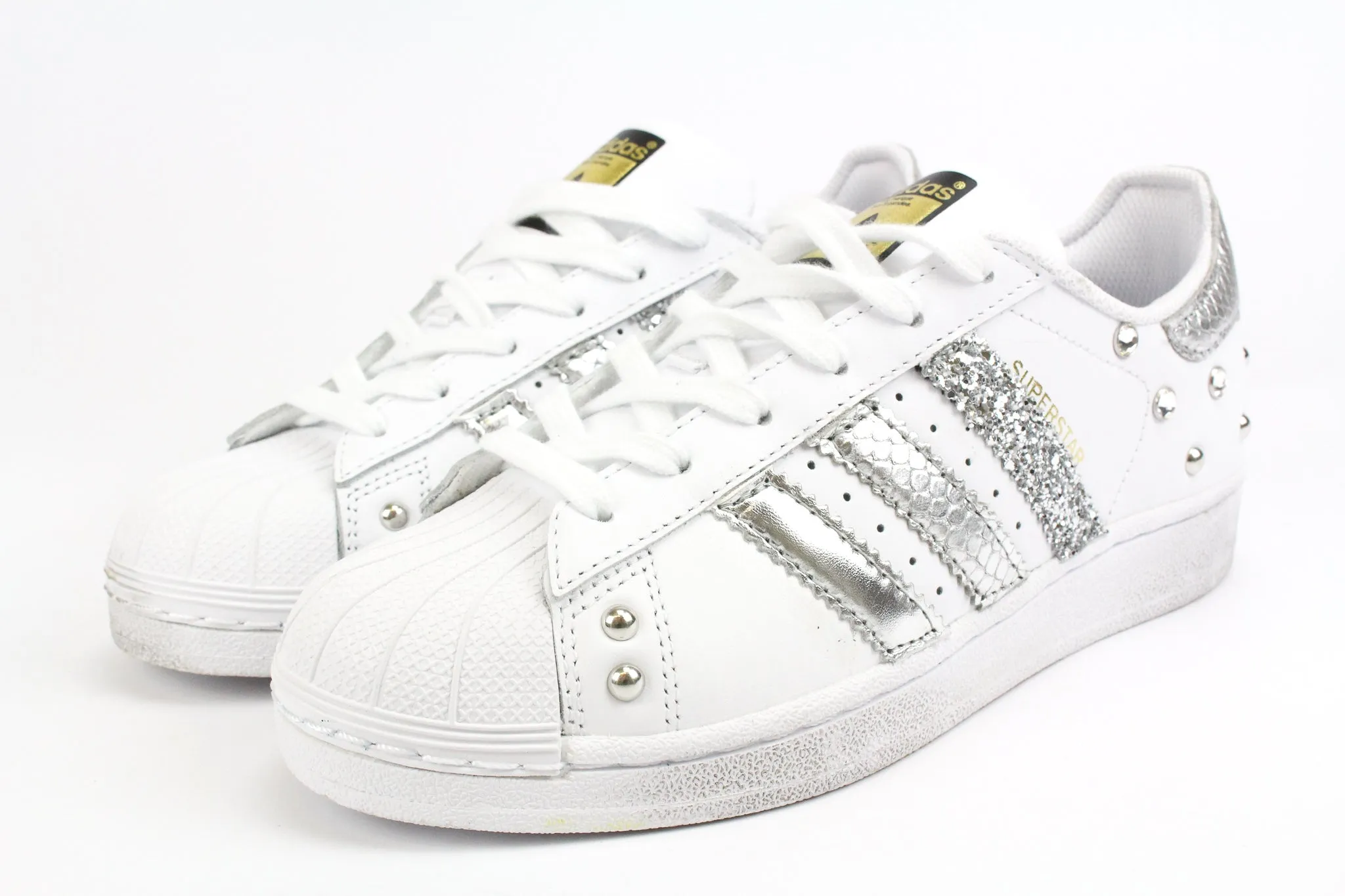 Adidas Superstar Pitone Laminato Silver Glitter & Strass City Walking