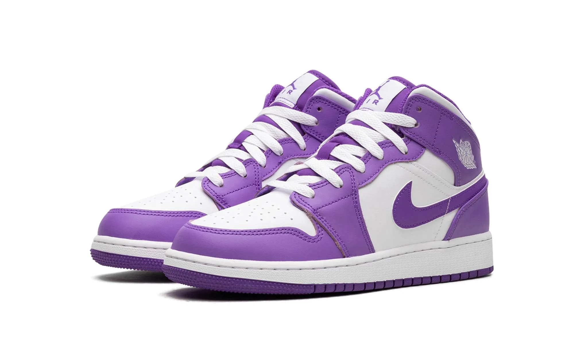 Flexible Movement Everyday Use Air Jordan 1 Mid GS 'Purple Venom'