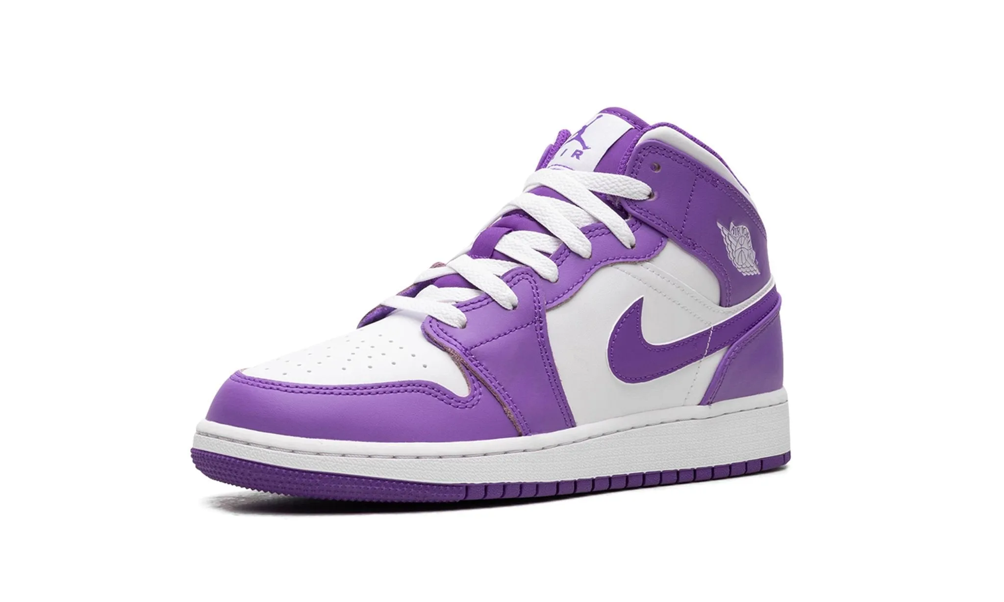 Fast Walk Effortless Move Air Jordan 1 Mid GS 'Purple Venom'