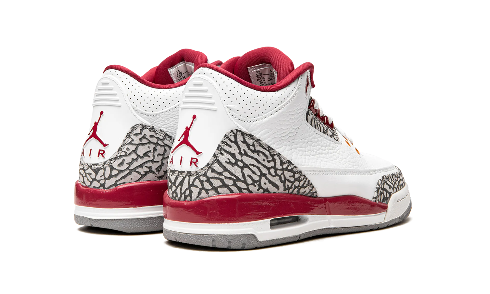 Flat Form Flexible   strap Air Jordan 3 GS "Cardinal"