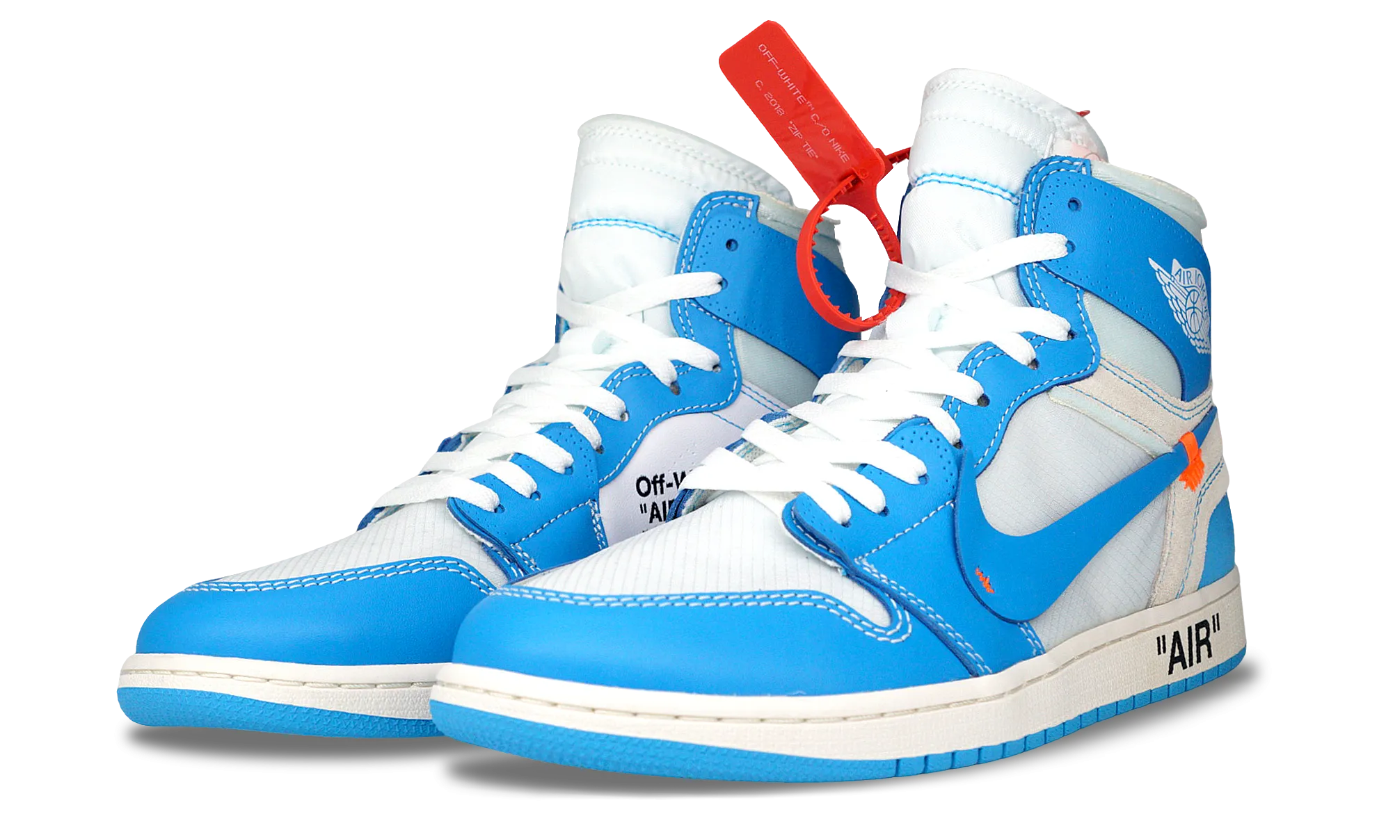Nike Jordan 1 Retro High OG x OFF-WHITE UNC (AQ0818-148) Men's Size 10-12 Neutral Color Foot Care