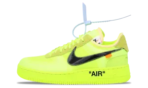 Nike Air Force 1 Low x OFF-WHITE Volt 2018 (AO4606-700) Men's Size 4-11 Work Break Mesh Detail