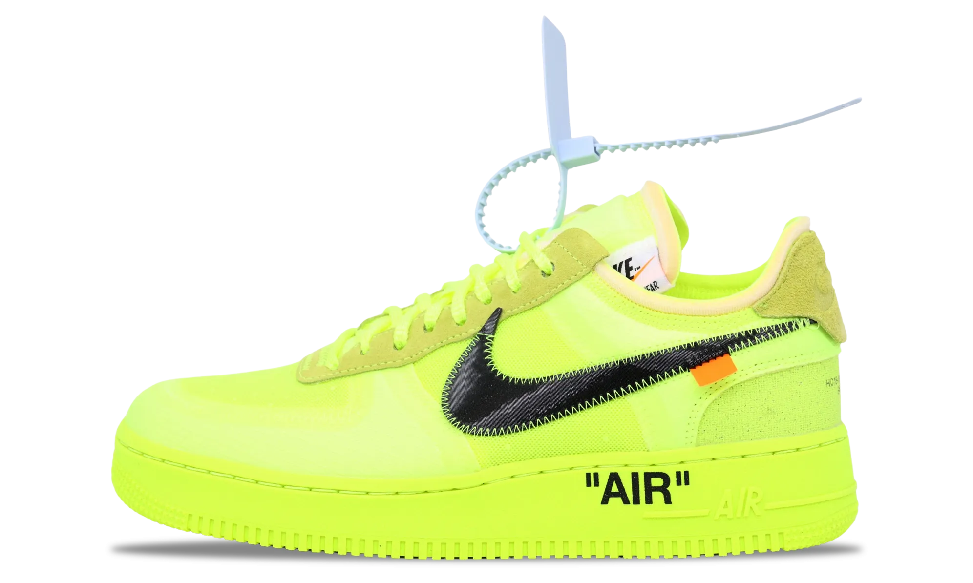 Nike Air Force 1 Low x OFF-WHITE Volt 2018 (AO4606-700) Men's Size 4-11 Work Break Mesh Detail