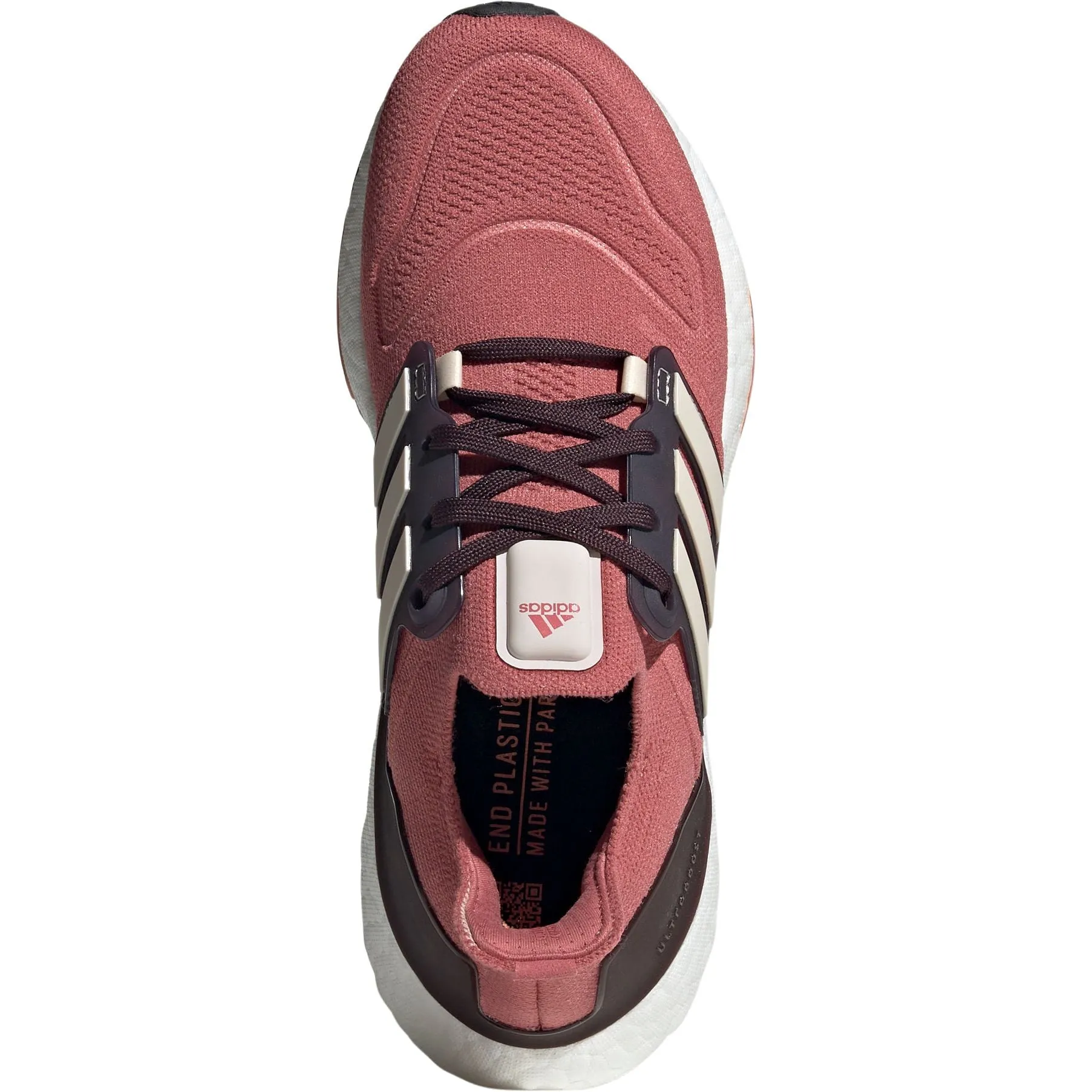 adidas Ultra Boost 22 Womens Running Shoes - Red Minimal Weight Commuter Friendly