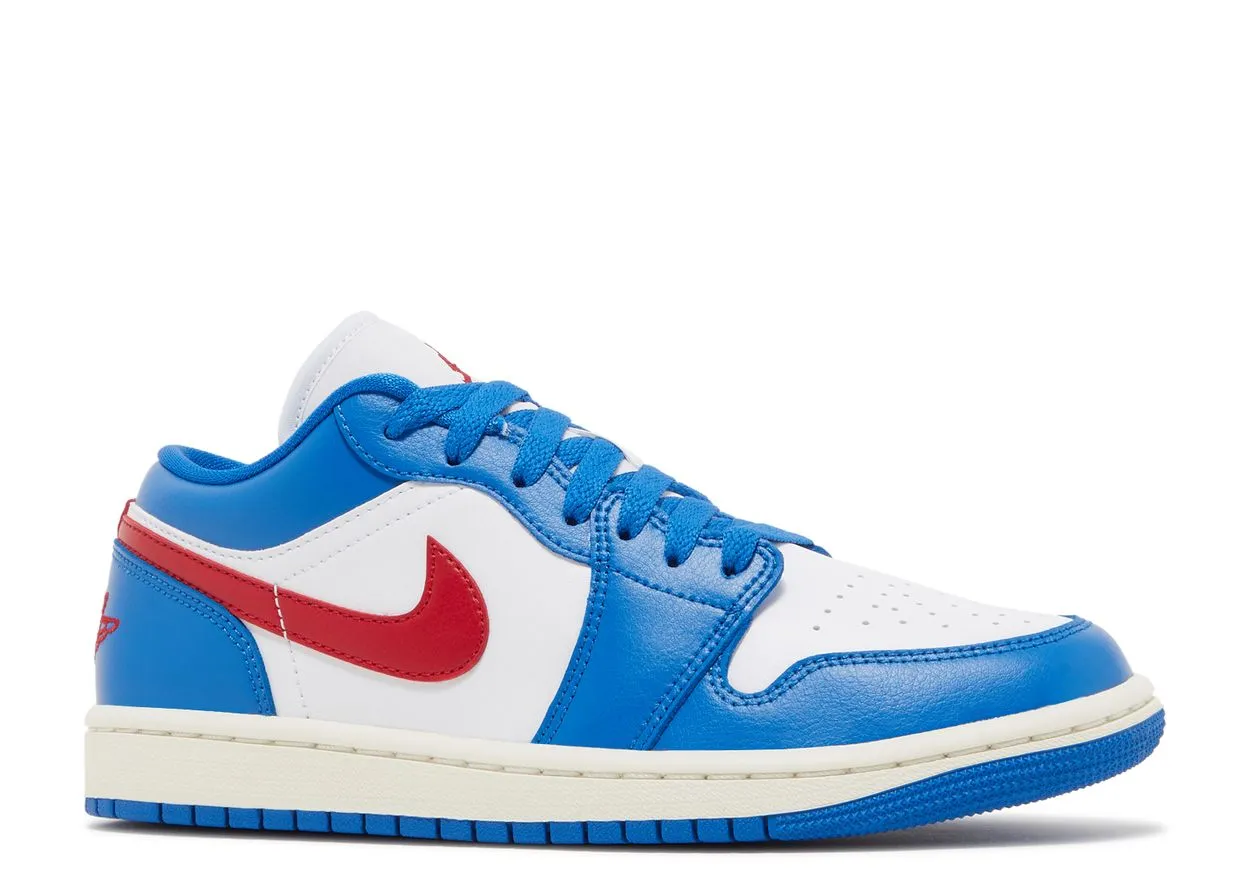 Air Jordan 1 Low Sport Blue Gym Red Clean Silhouette Break Ready