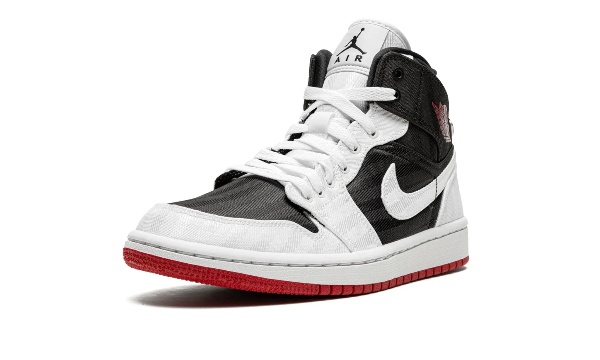 Wmns Air Jordan 1 Mid SE Utility White Black Gym Red Street Fashioned Steady Grip