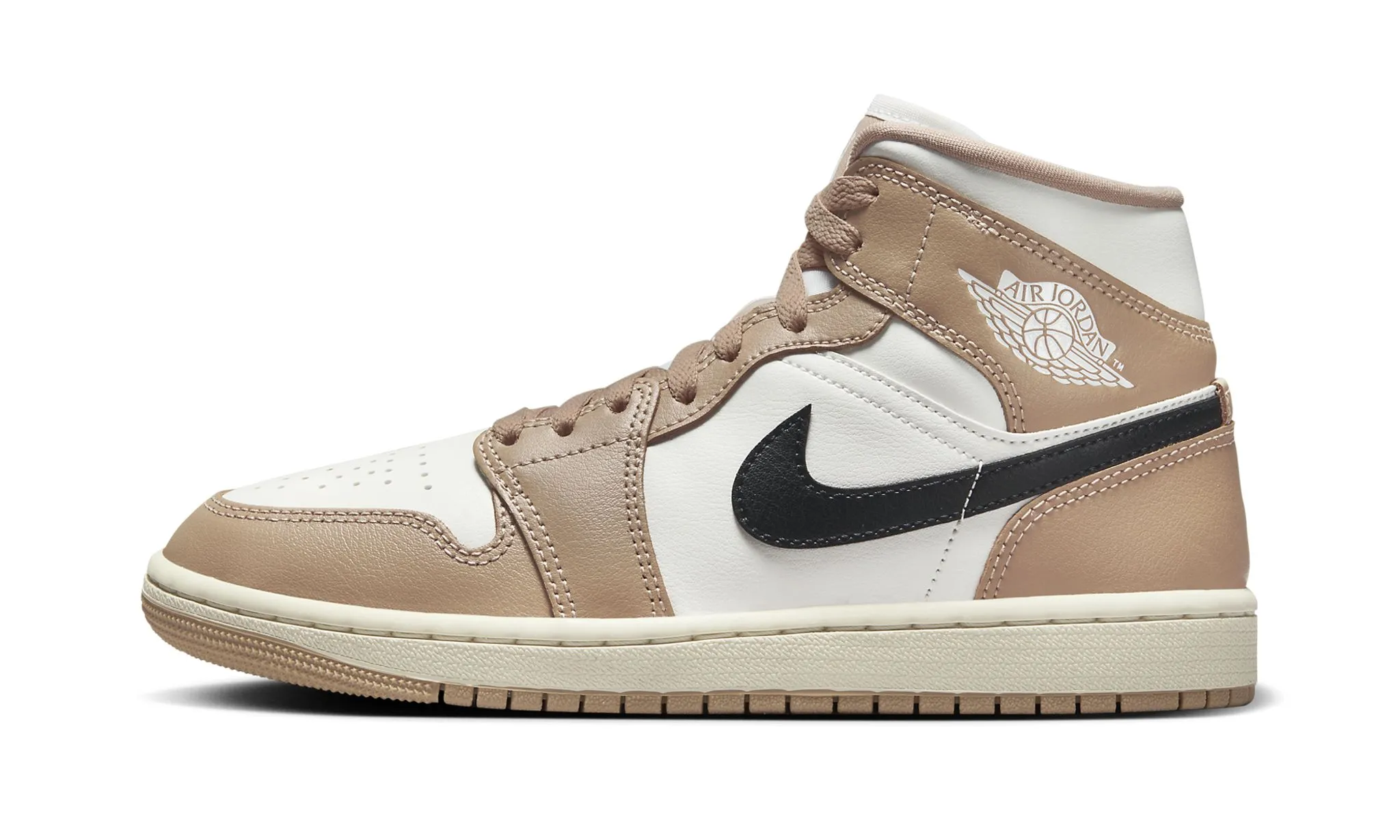 All-Purpose Use Gentle Grip Air Jordan 1 Mid Tan / Black Desert