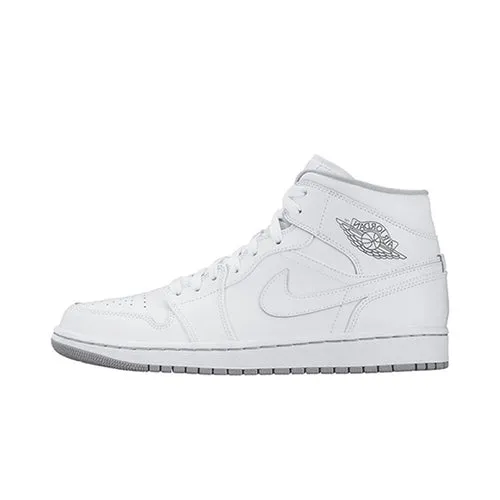 Total Comfort Chase Step Nike Jordan 1 Mid White Wolf Grey 2015 (554724-112) Men's Size 10.5