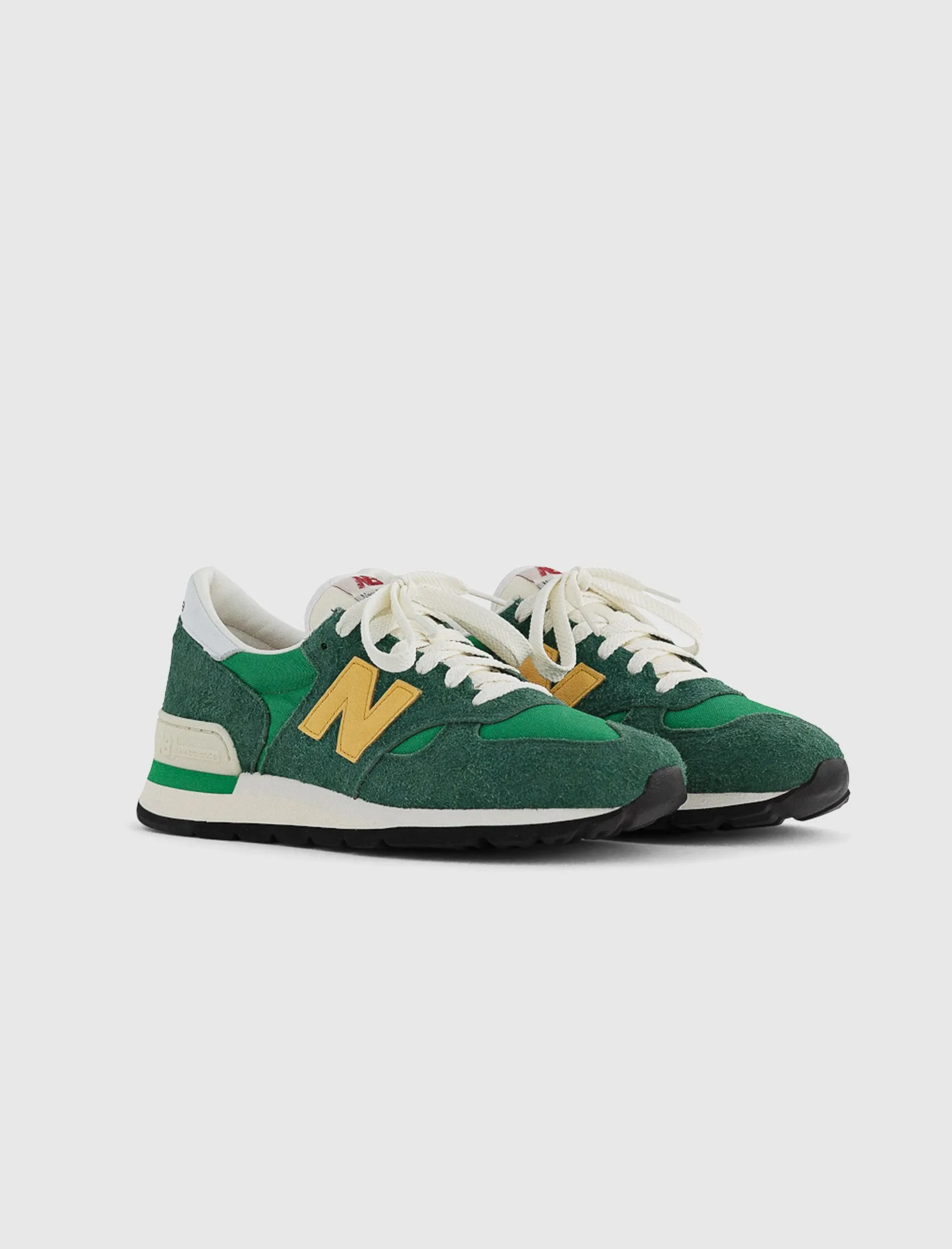 990 V1 MADE IN USA "GREEN/GOLD" Leather Upper