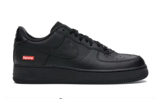Nike Air Force 1 Low Supreme Black Fast Lifestyle