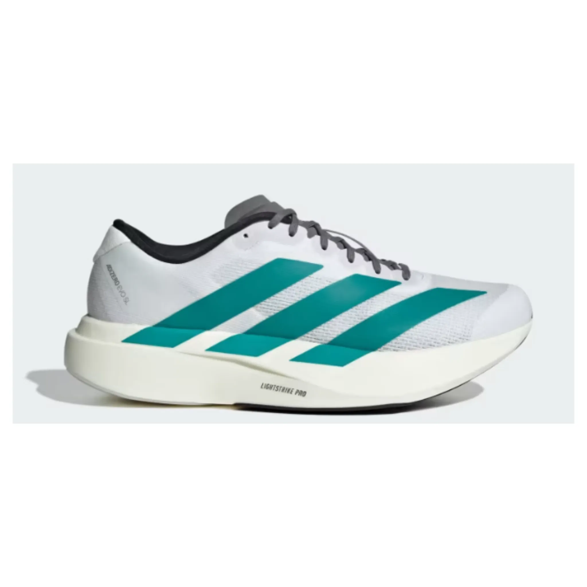MEN'S ADIZERO EVO SL - D - WHITE/PURE TEAL/GREY FOUR Global Cool Quick Dash