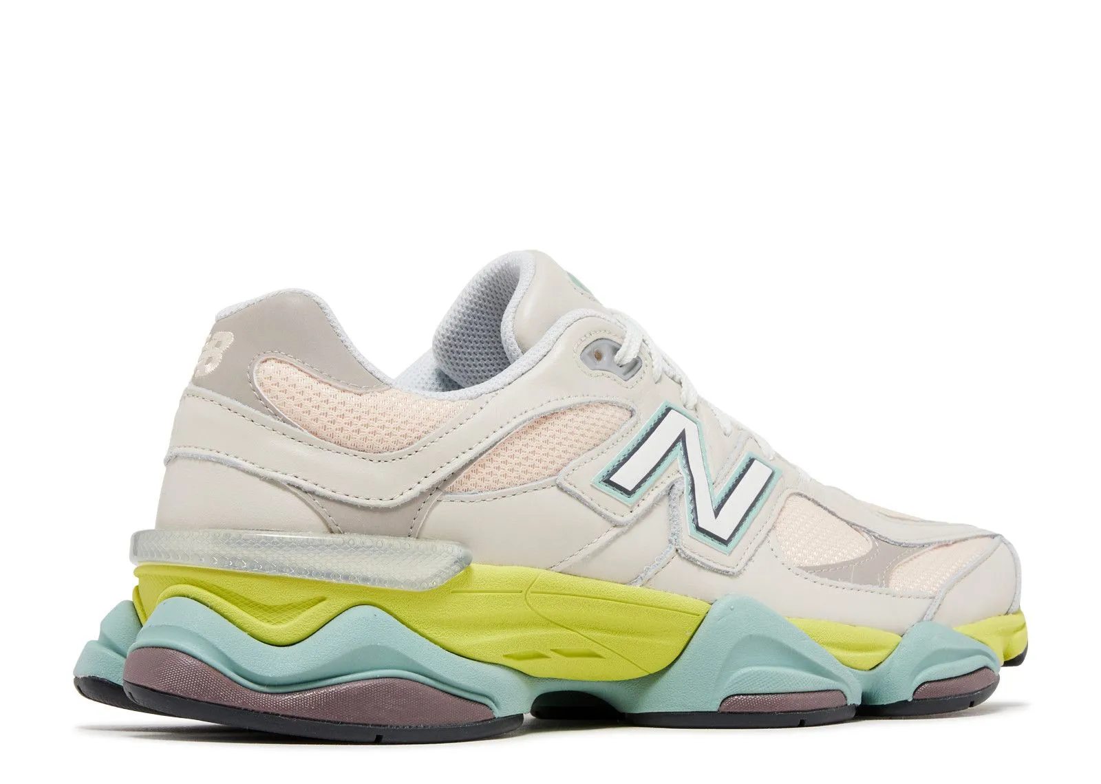 Soft Grip Step By Step New Balance 9060 Moonbeam Vintage Rose Lime