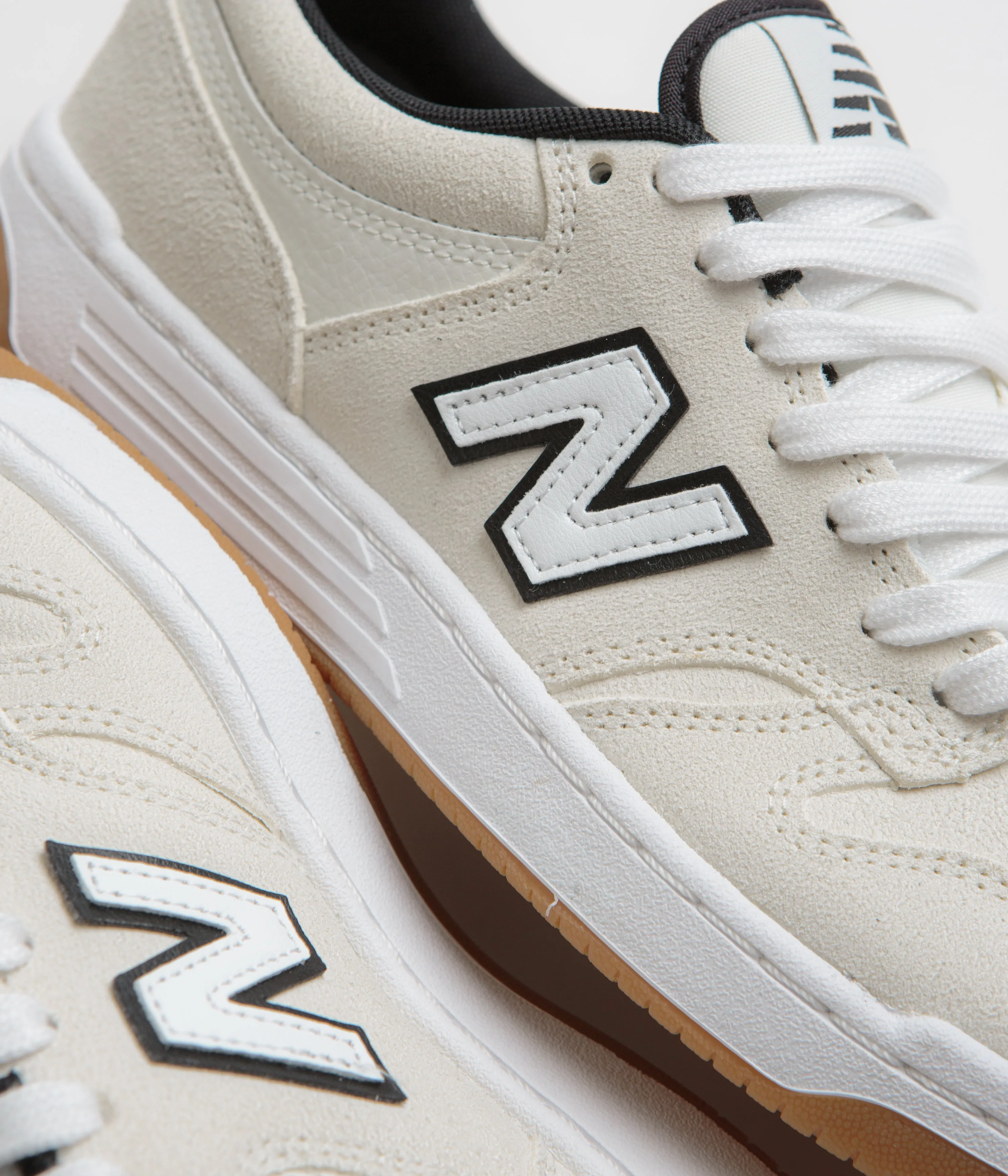 New Balance Numeric 480 Shoes - Cream / White Dual-Strap Trail Strong