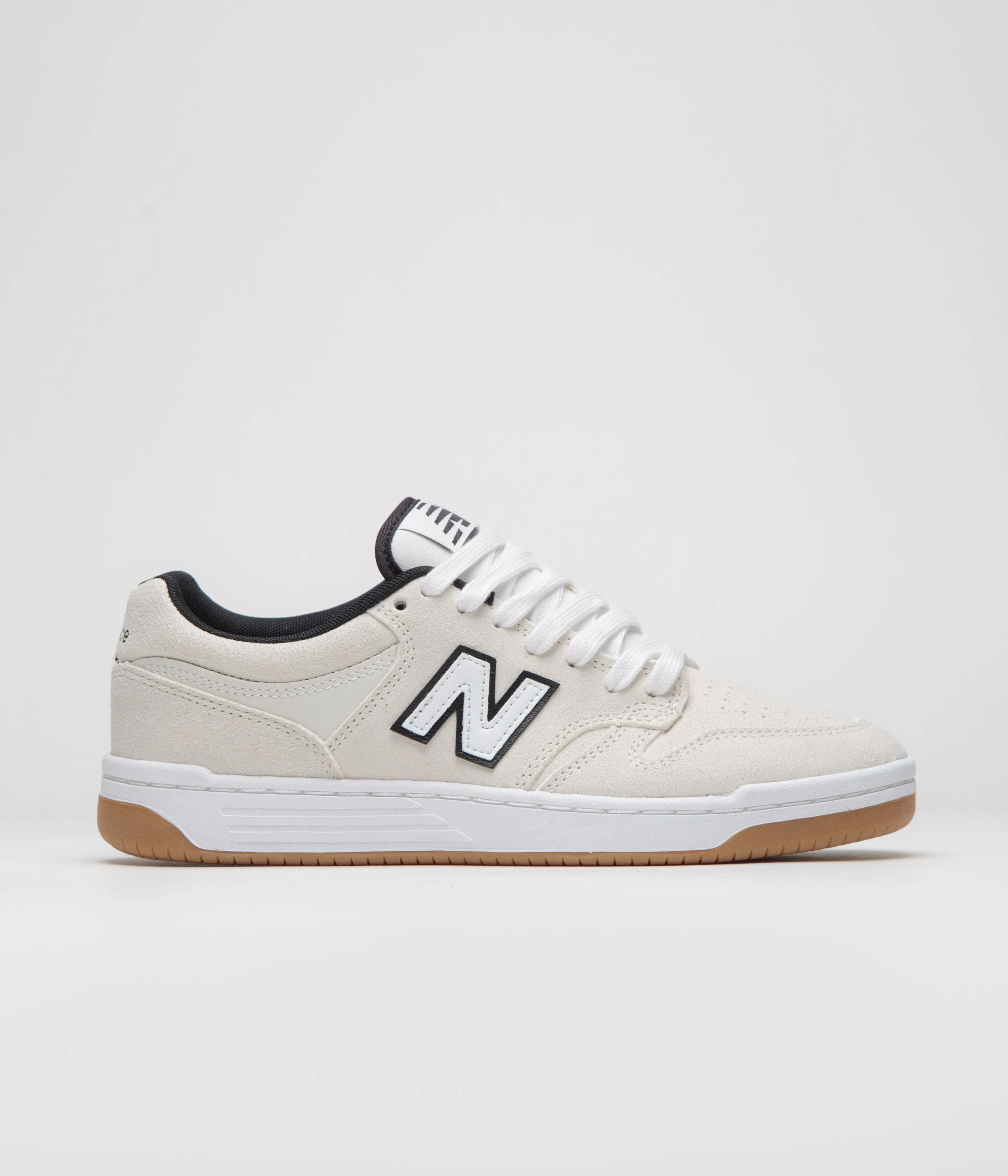 New Balance Numeric 480 Shoes - Cream / White Dual-Strap Quick Step Rain Guard