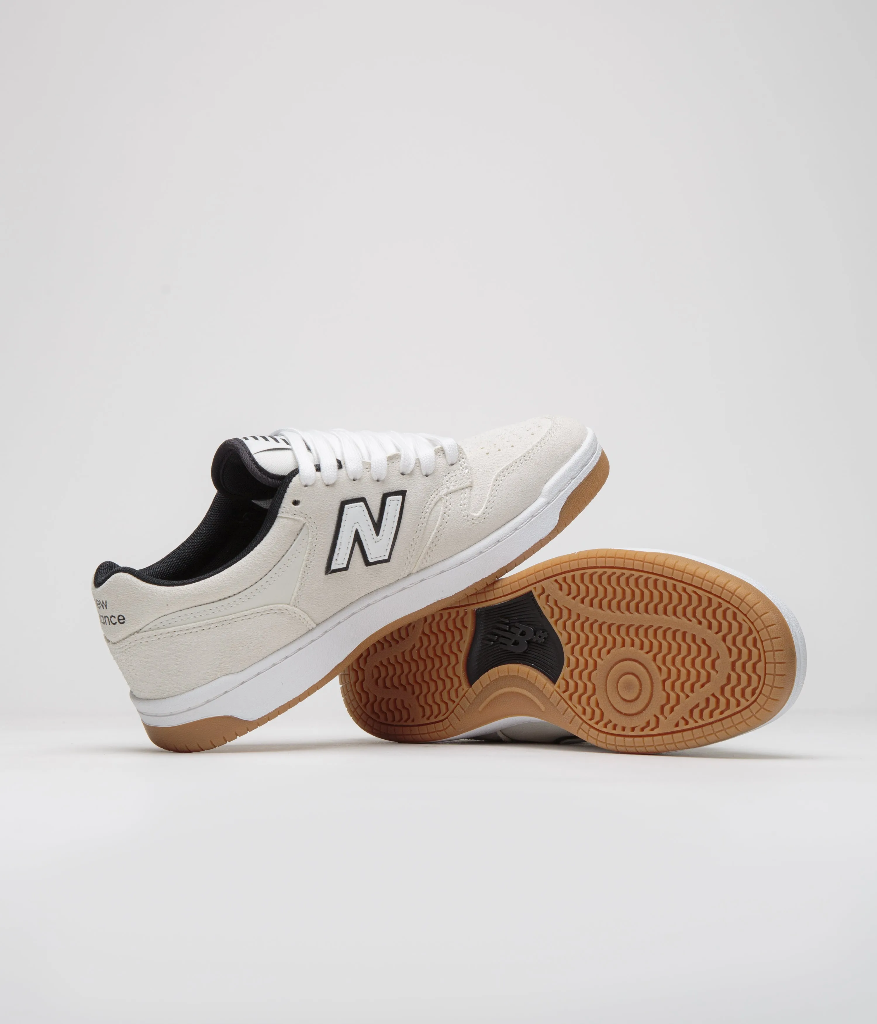 New Balance Numeric 480 Shoes - Cream / White Dual-Strap Light Run Fashion Glow