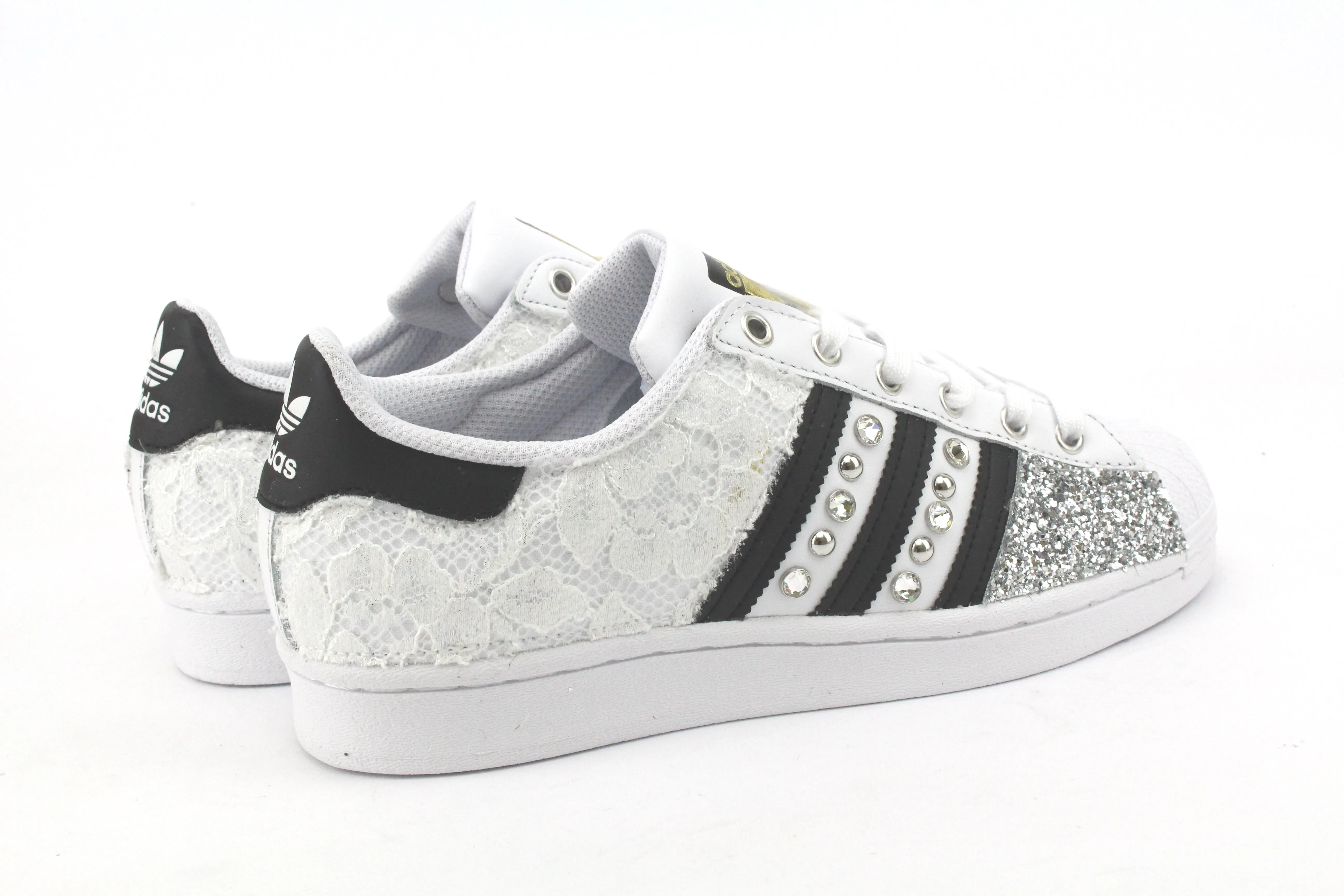Relaxed Step Fall Wardrobe Adidas Superstar Pizzo White Glitter Argento