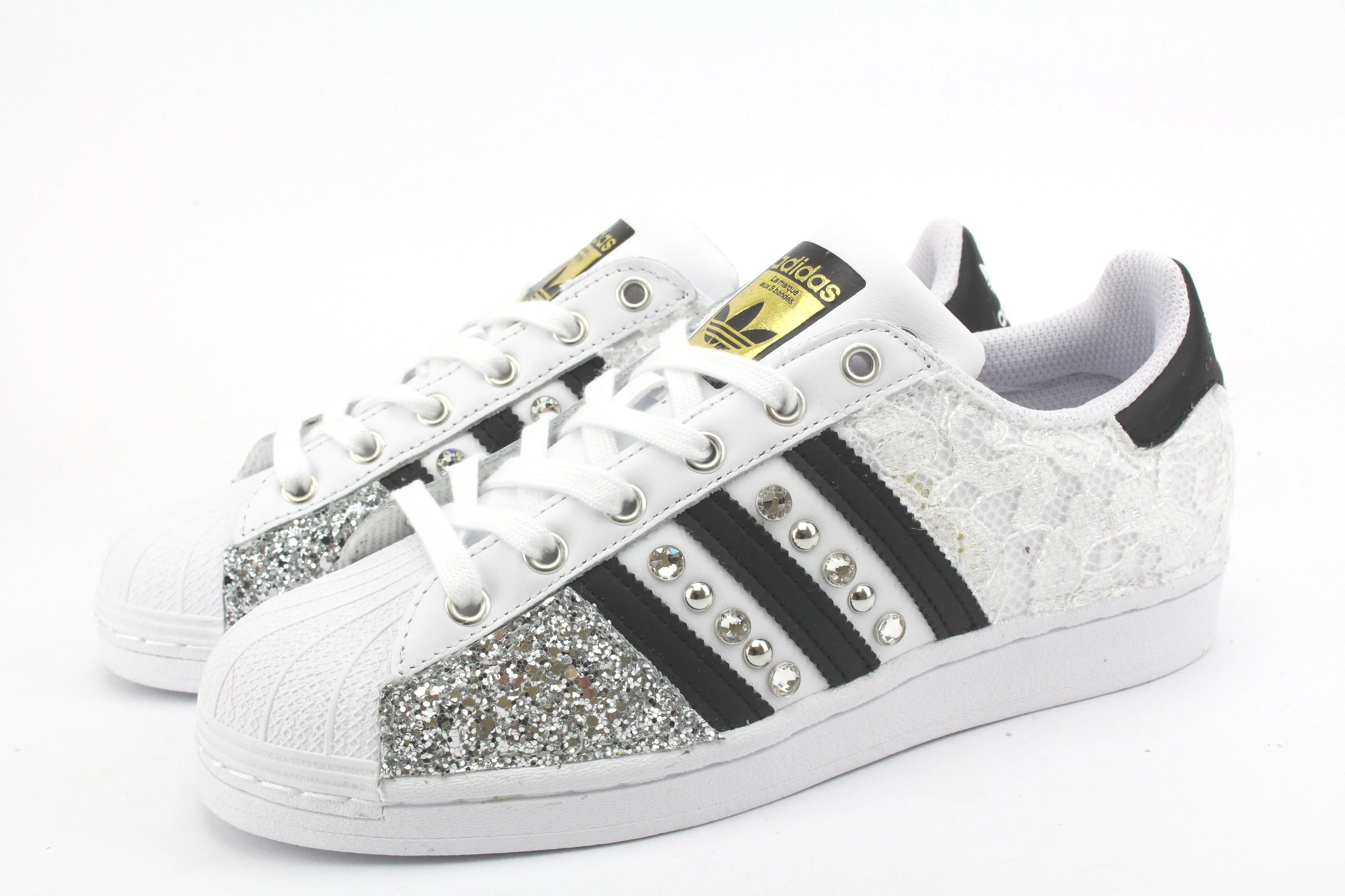 Adidas Superstar Pizzo White Glitter Argento Urban Explorer
