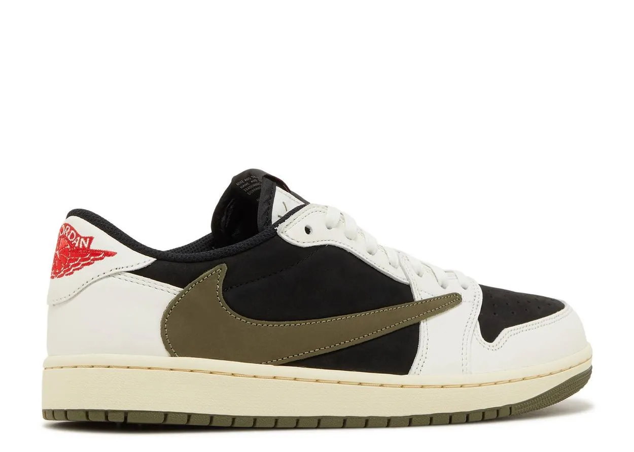 Air Jordan 1 Low OG SP Travis Scott Olive Foot Control