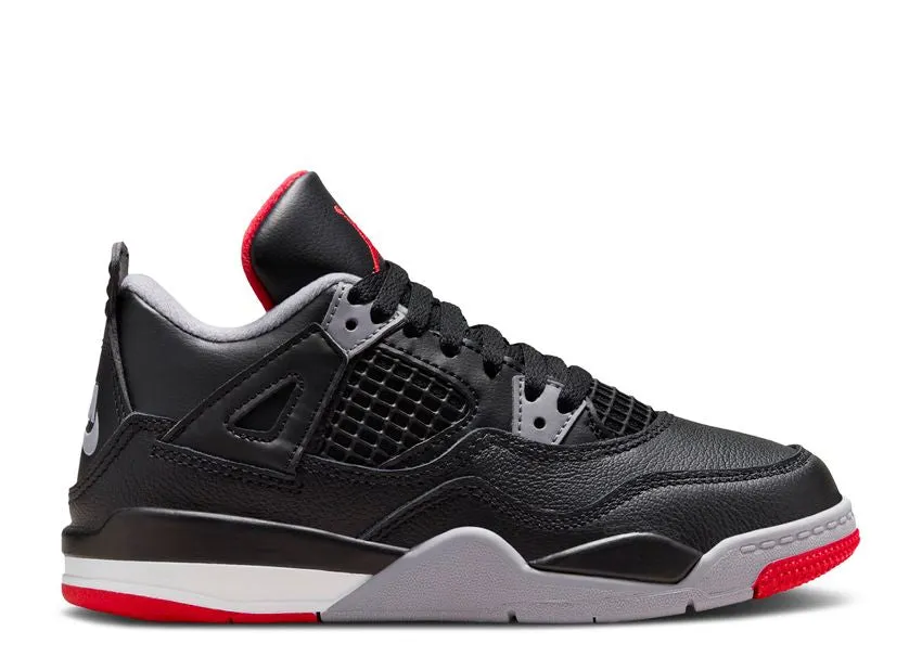 Air Jordan 4 Retro Bred Reimagined (PS) Air Touch Eco Material