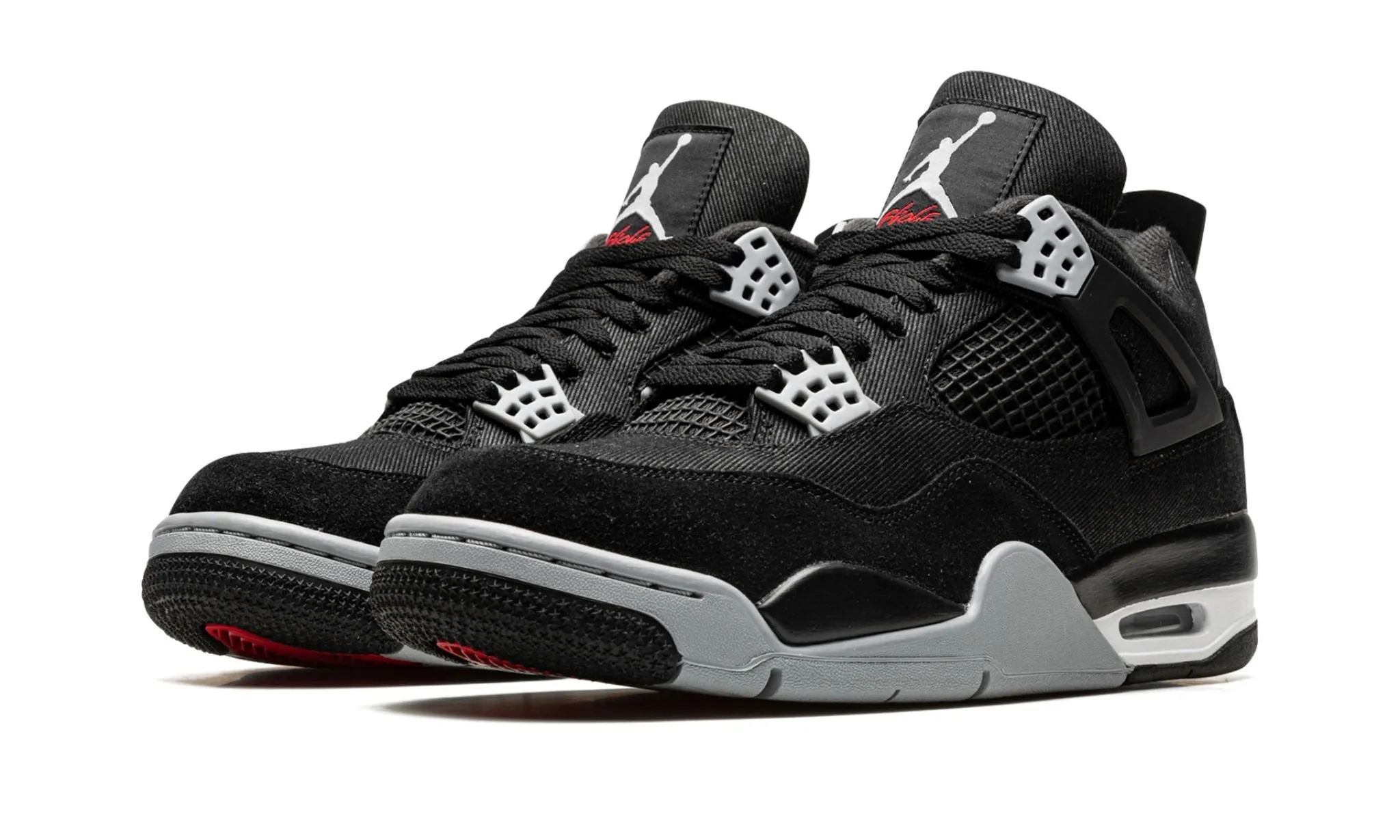 Workday Style Rubber Sole Jordan 4 Retro "Black Canvas"