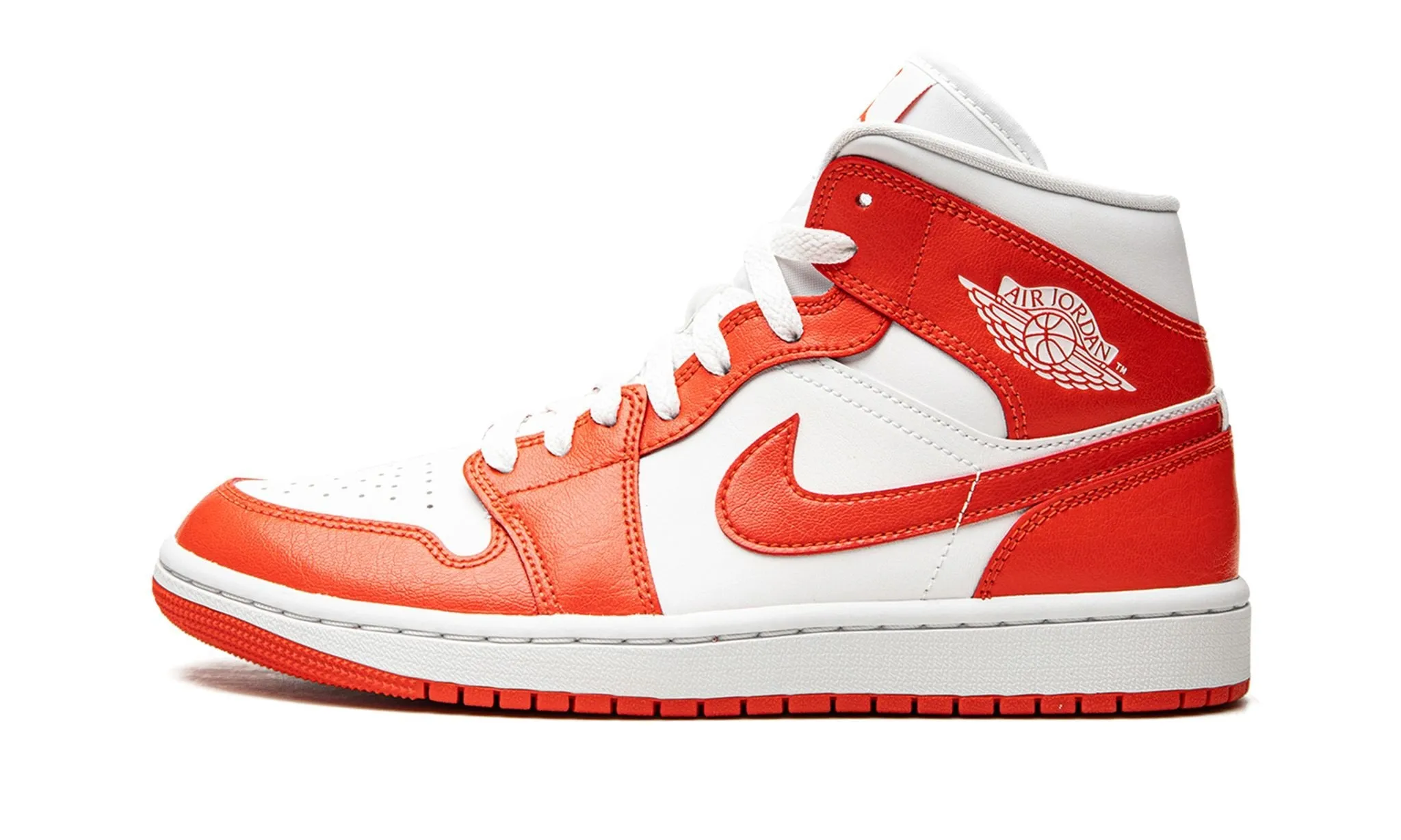 Wmns Air Jordan 1 Mid Habanero Red Slip   On Clean Aesthetic