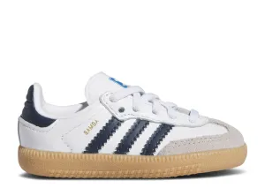Adidas Samba OG Cloud White Collegiate Navy Gum (TD) Lake Jog Drill Hike