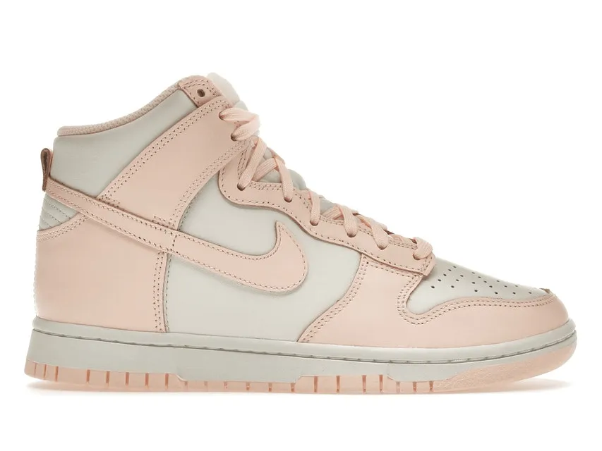 Nike Dunk High Sail Crimson Tint (W) Street Walk mom style
