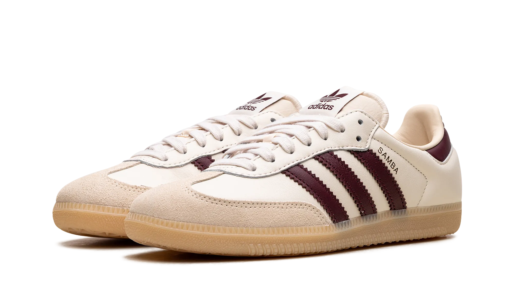 Spin Hike Simple Edge Samba OG "Cream White / Burgundy"
